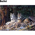 Алмазная 5d Вышивка с волком сделай сам, полноразмерная картина, вышивка крестиком, квадратные стразы из страз, незаконченное оформление