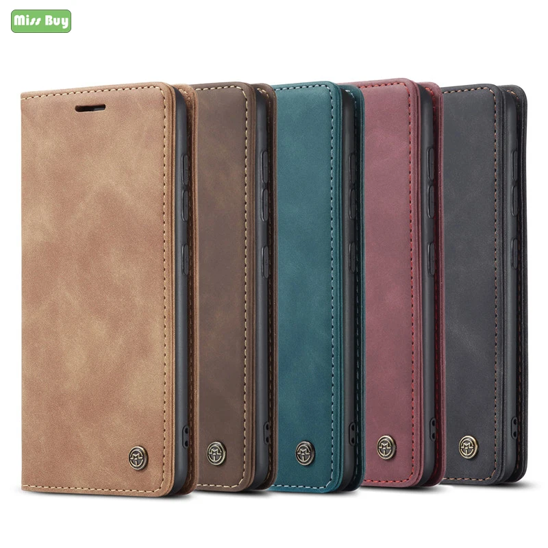 

Vintage Leather Flip Phone Cases For Samsung Galaxy S10 S9 S8 Plus S10e S7 Edge S10 5G Case Luxury Book Cover Protective Shell