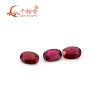 2x3mm oval shape red color natural ruby gem stones loose gemstone