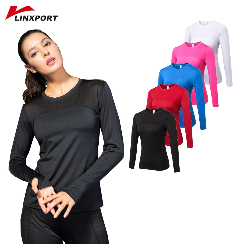 Women Running Blouses Shirts Sports Tops Yoga Tights Fitness T-shirt Quick Dry Gym Clothing Elastic Rashguard Thermal Underwear