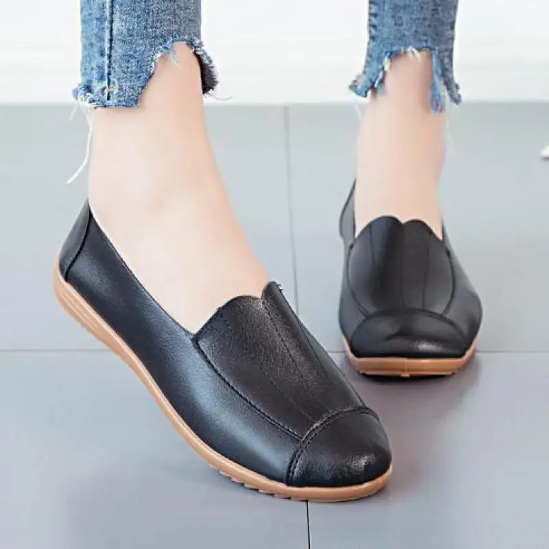 Сезон весна осень повседневная женская обувь на плоской подошве лоферы балетки