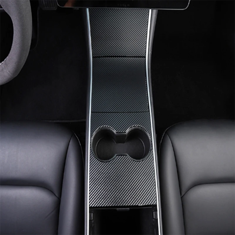 Suitable for Tesla model 3 accessories central control film carbon fiber gummed paper interior protection decoration | Автомобили и