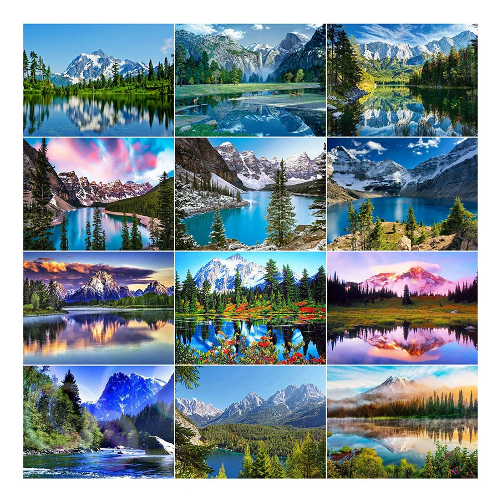 

Canvas Size 5D Diy Customized Diamond Painting Cross Stitch Landscape Square Round Diamond Mosaic Handmade Crafts Gifts