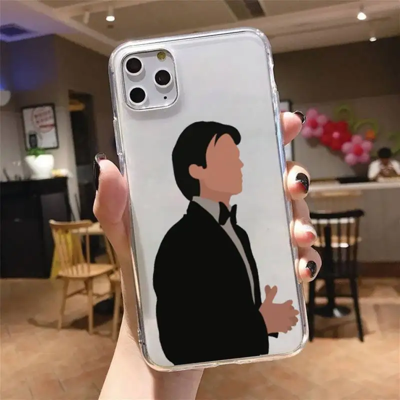 

The Vampire Diaries Damon Cartoon Phone Case Transparent soft For iphone 5 5s 5c se 6 6s 7 8 11 12 plus mini x xs xr pro max