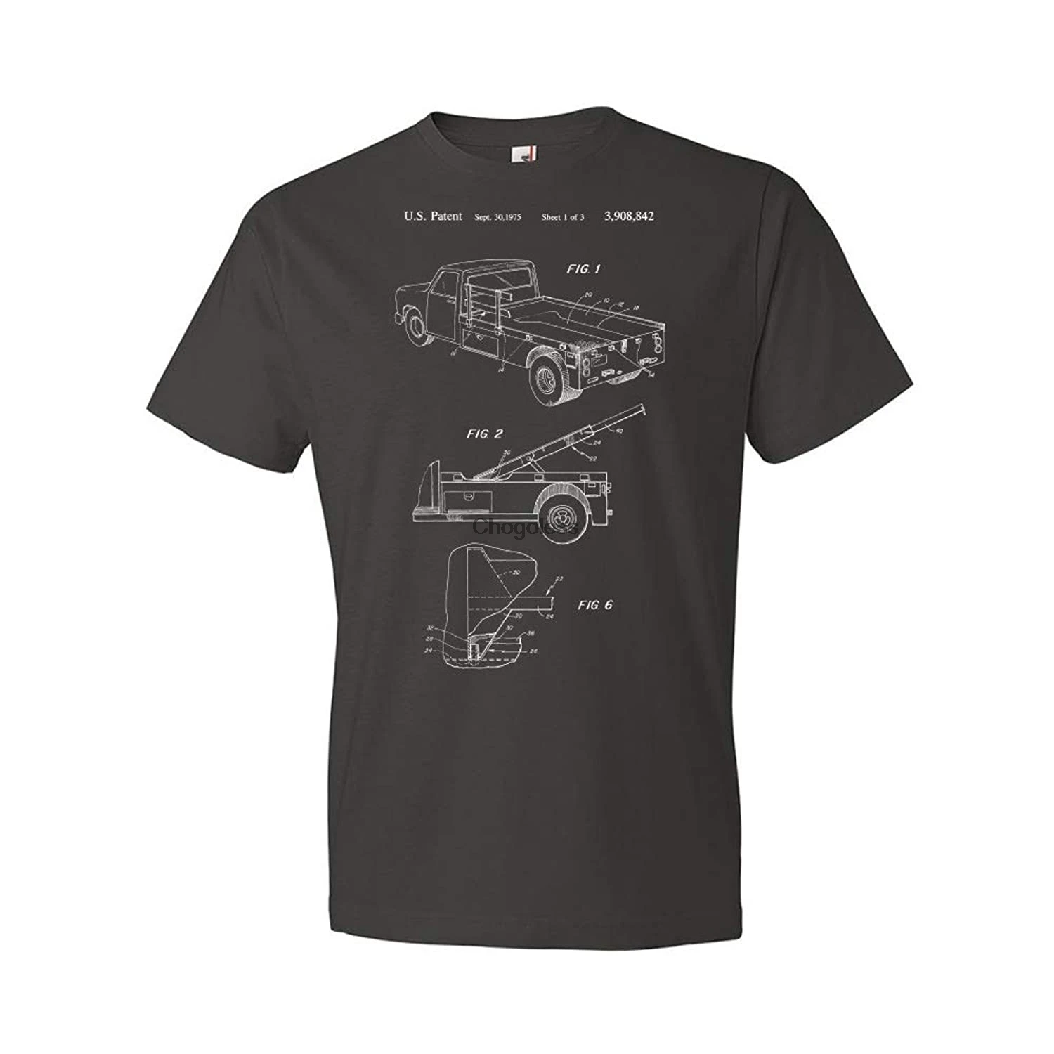 

Tow Truck T-Shirt Wrecker Gift Junkyard Tee Tow Truck Blueprint Office Shirt