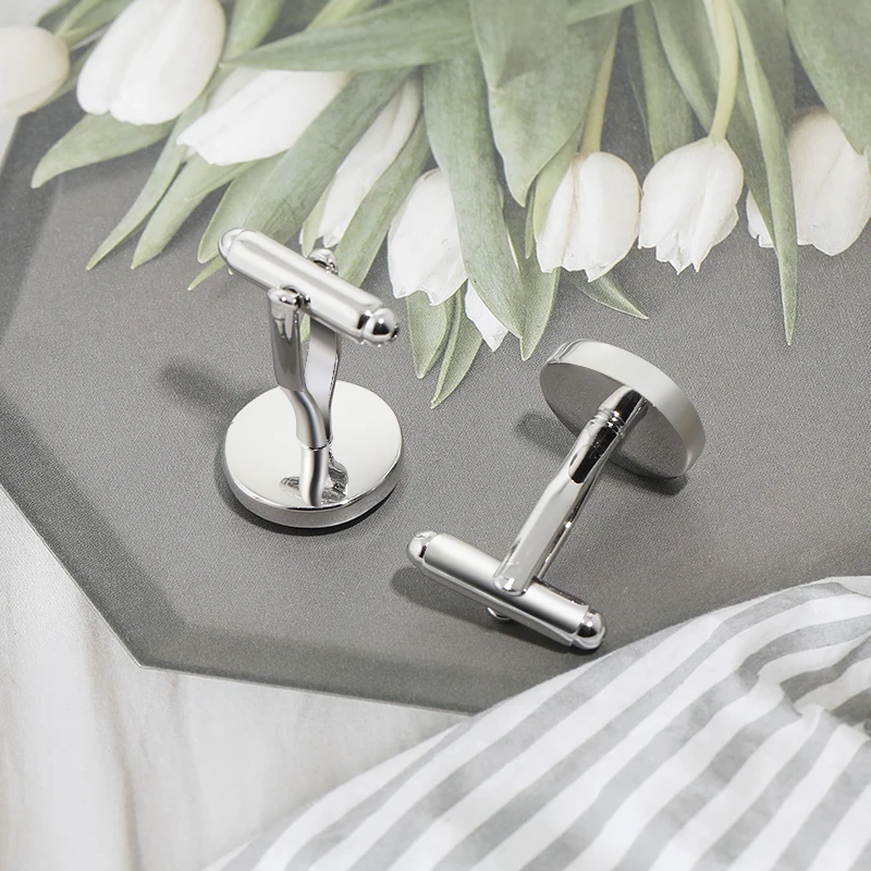 Men's Cufflinks Copper Classic Simple Silver Color French Design Gentleman Inch Shirt Suit Wear Gift | Украшения и аксессуары