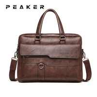 peaker mens briefcase bag for documents leather luxury brand mens business travel bag a4 document organizer men handbag