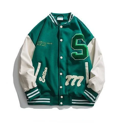 Куртка мужская бейсбольная в стиле ретро свободная повседневная униформа с