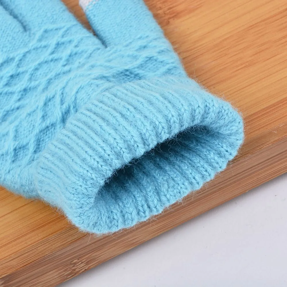 

1 Pair Winter Warmer Knit Gloves Touch Screen Gloves Smartphone Texting Stretch for Adult One Size Hot Sale