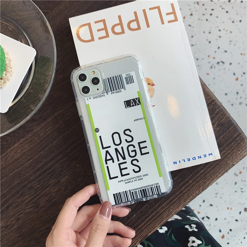 3 Горячая этикетка штрих-код США Город чехол для телефона для samsung Galaxy S10 plus S9 S8 Note 10 9 8 INS письмо Нью-Йорк прозрачный мягкий кремний чехол - Цвет: 3
