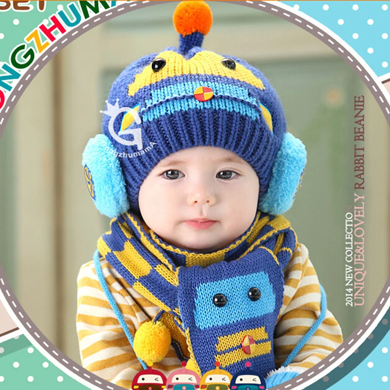 Комплект из 2 предметов Детский набор шапки и шарфа для малышей детей постарше