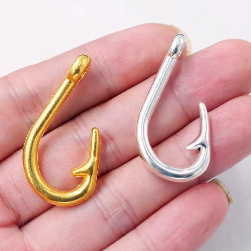 3D крупную рыбу крючок Кулоны из нержавеющей стали в стиле хип хоп ожерелье серьги