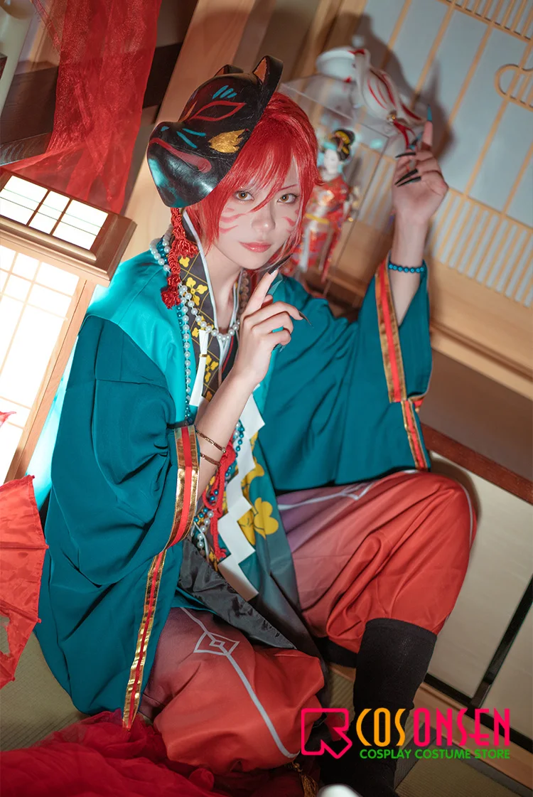 Сценические костюмы звезд cosplayonsen Natsume сакасаки Косплей Костюм террор! Кимоно для кукольного домика с привидениями тамаяри на заказ
