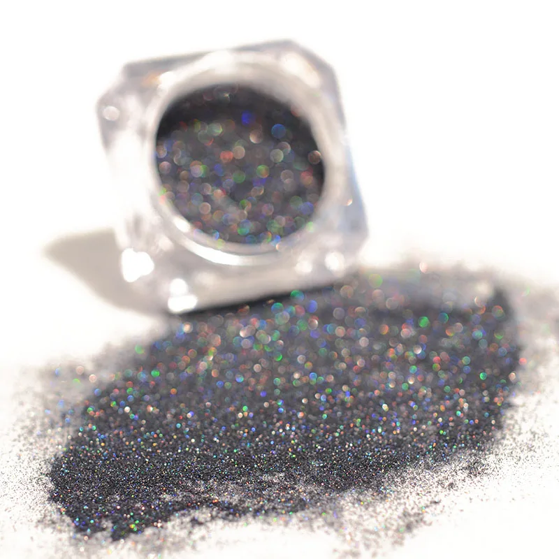 1 5-1 8 г/кор. порошок для ногтей синий серый лазерный блестящий ультратонкая