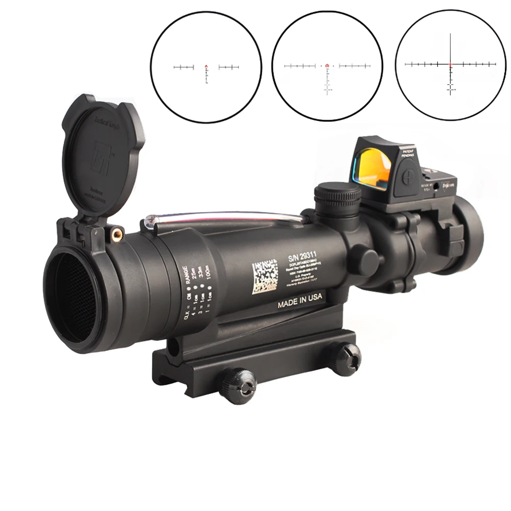 Оптический оптический прицел Trljicon ACOG 3 5x35 с красной точкой RMR объектив killflash