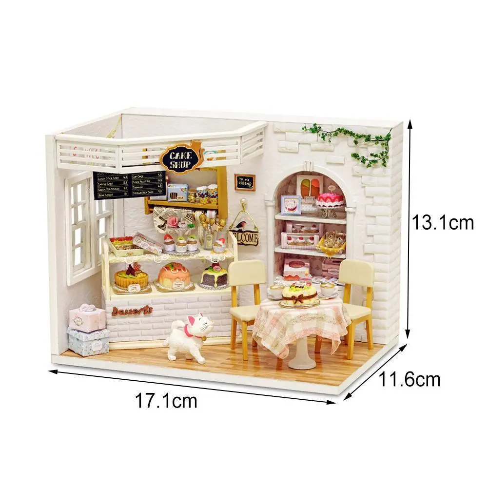 

Dolls House Furniture DIY Wooden Miniatura DollHouse Toys Box Educational Wood Dollhouse Miniature Girl Room Handmade Gifts