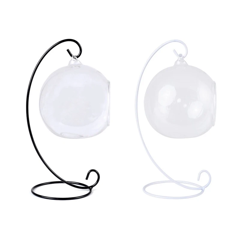 

Display Stand Ornament, 1 Pack Iron Hanging Stand Holder Rack for Hanging Glass Globe Air Plant Terrarium, Witch Ball and House