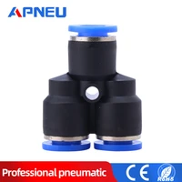 3 way port y shape air pneumatic 12mm 8mm 10mm 6mm 4mm od hose tube push in gas plastic pipe fitting connectors quick fittings