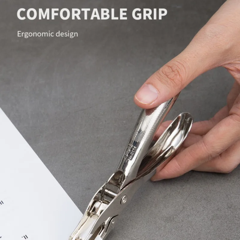 

Deli Punching machine Manual paper punching machine can operate 8 sheets of paper at the same time Paper scrap collection design