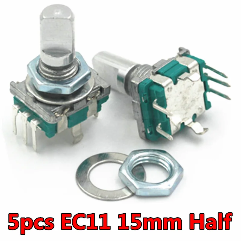 Кодовый переключатель 5 шт./лот 360 градусов Длина ручки 15 мм 20 кодовый EC11 цифровой