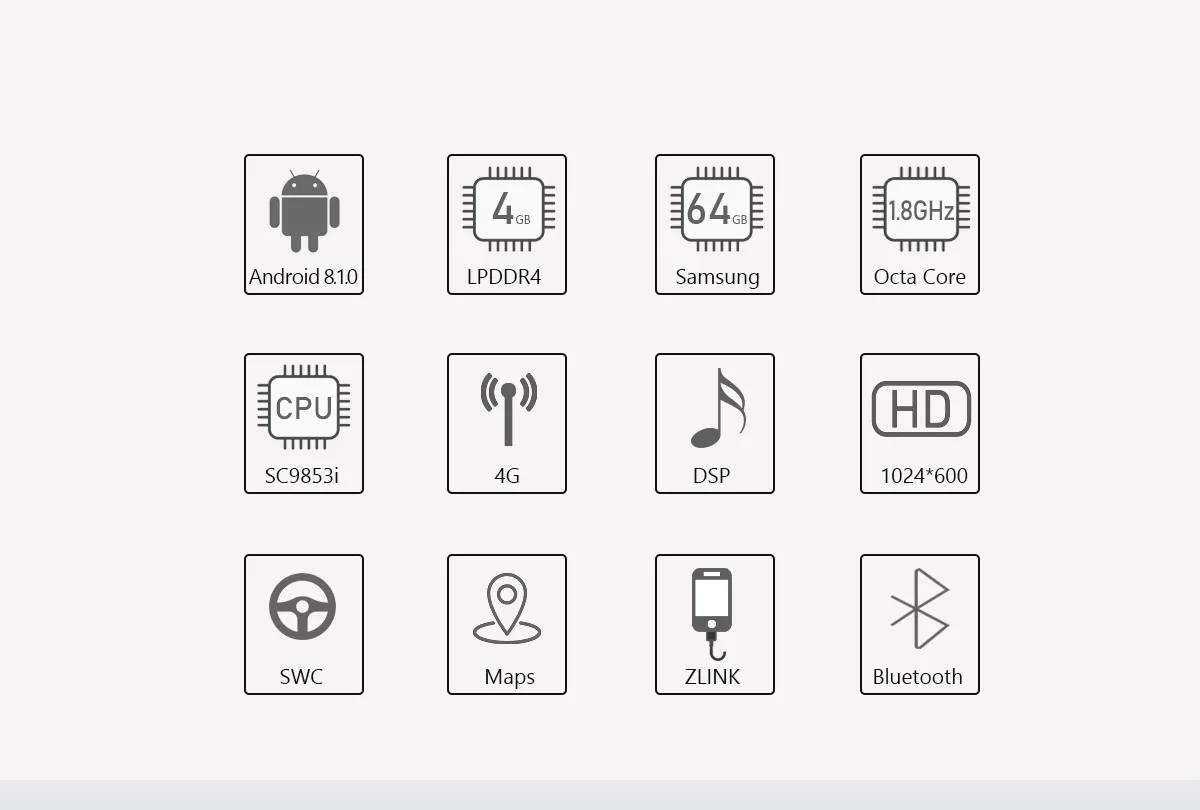 " DSP Android 8,1 Intel Octa Core 1,8 ГГц универсальный автомобильный Радио Стерео gps навигация двойной 2Din головное устройство Встроенный 4G модуль
