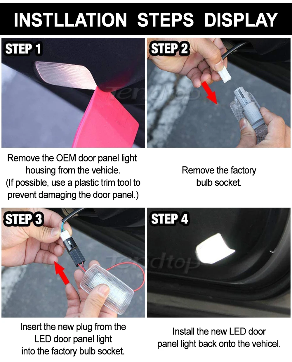 Светодиодный светильник для дверей багажника Toyota Land Cruiser 200 Series 150 Prado MK4 J150 Lexus ES240