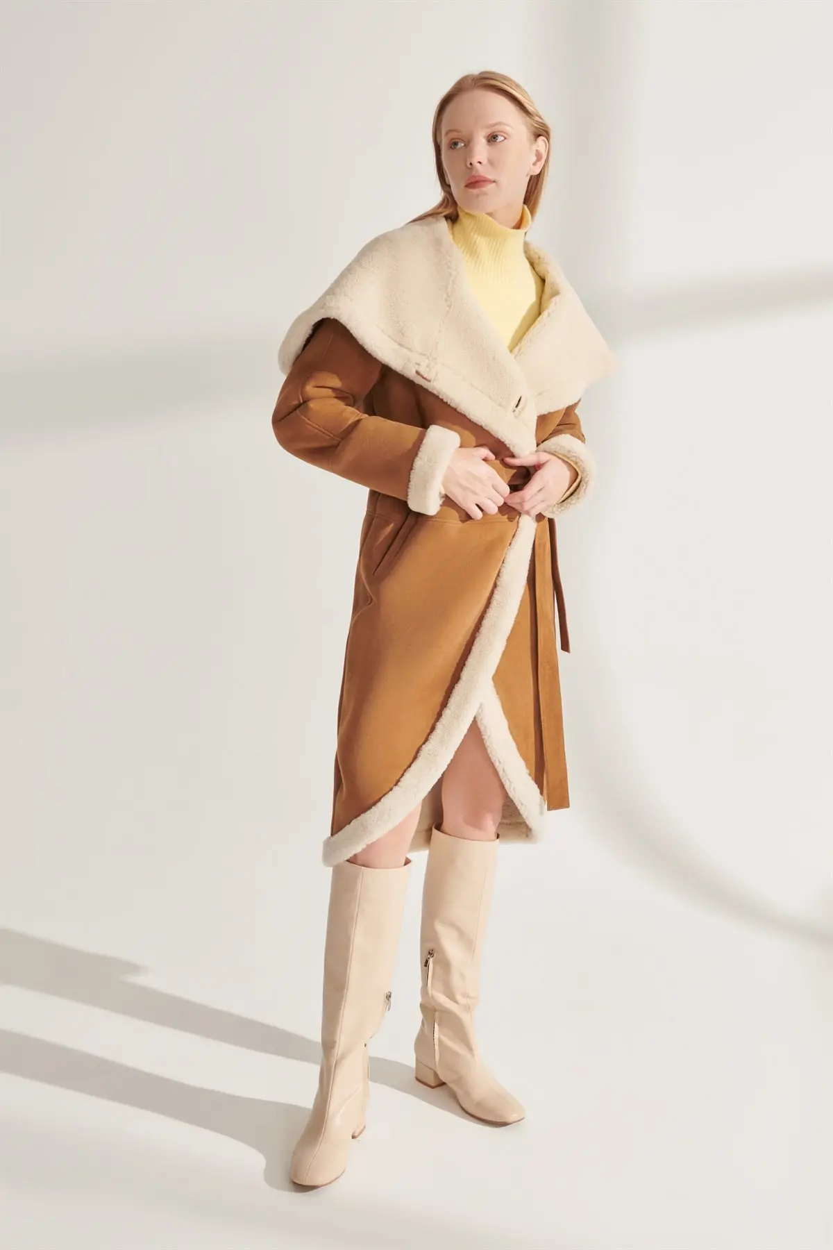 Genuine Fur Coats Women Brown Leather Jackets Sheepskin Handmade Turkey Winter Warm Natural Wool Parkas New Year Fashion