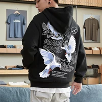 zogaa 2021 new mens hoodie pigeon print cotton long sleeved sweater suitable for sports mens streetwear sportswear m 4xl