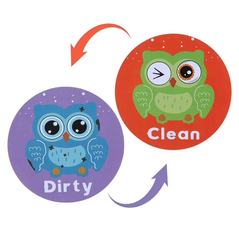 Двухсторонняя магнитная наклейка N1HF с рисунком Совы собаки на холодильник | Дом и