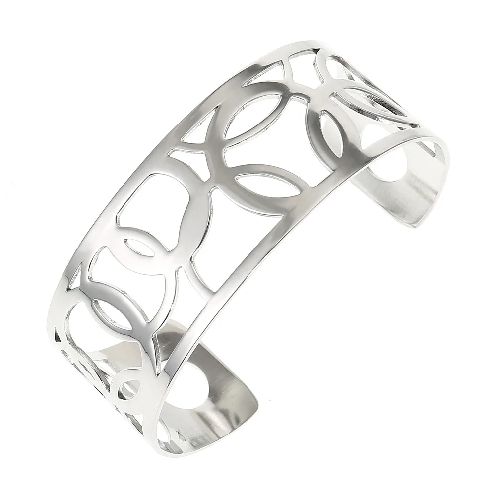Silver BL0062701 Legenstar любовь браслеты на запястье для женщин золото нержавеющая сталь браслет цветок Jonc Argent Pulseiras - Окраска металла: Silver BL0062701