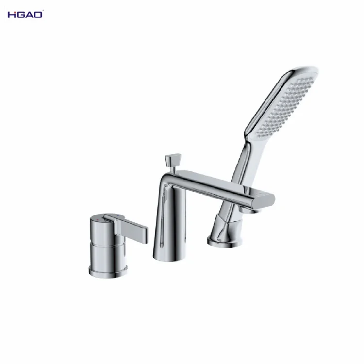 

Huagao faucet brass Three sets Tap Bathtub Faucet Set Bath Shower Mixer