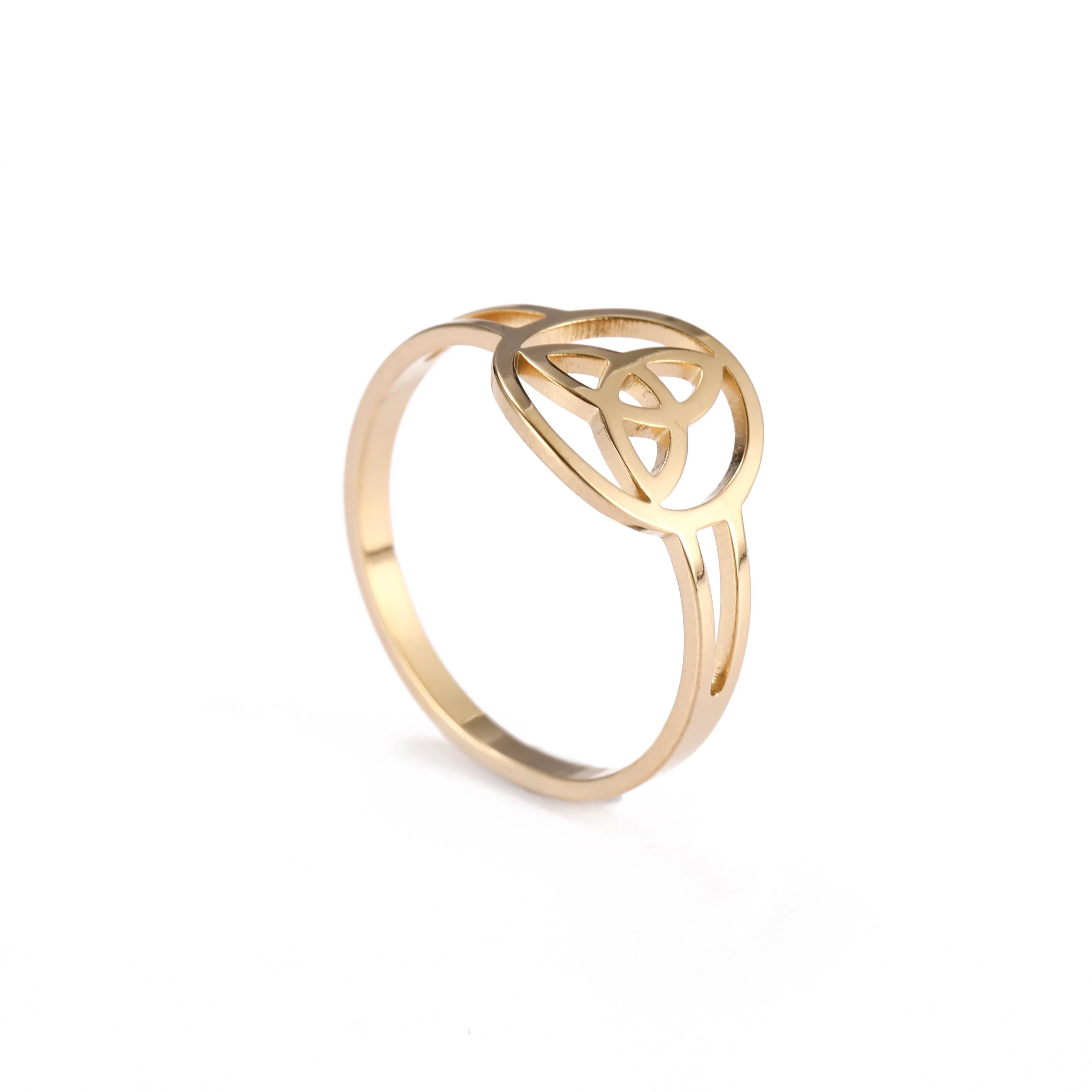 Кольцо в виде Троицы серебристого цвета Cooltime кольца из нержавеющей стали с узлом