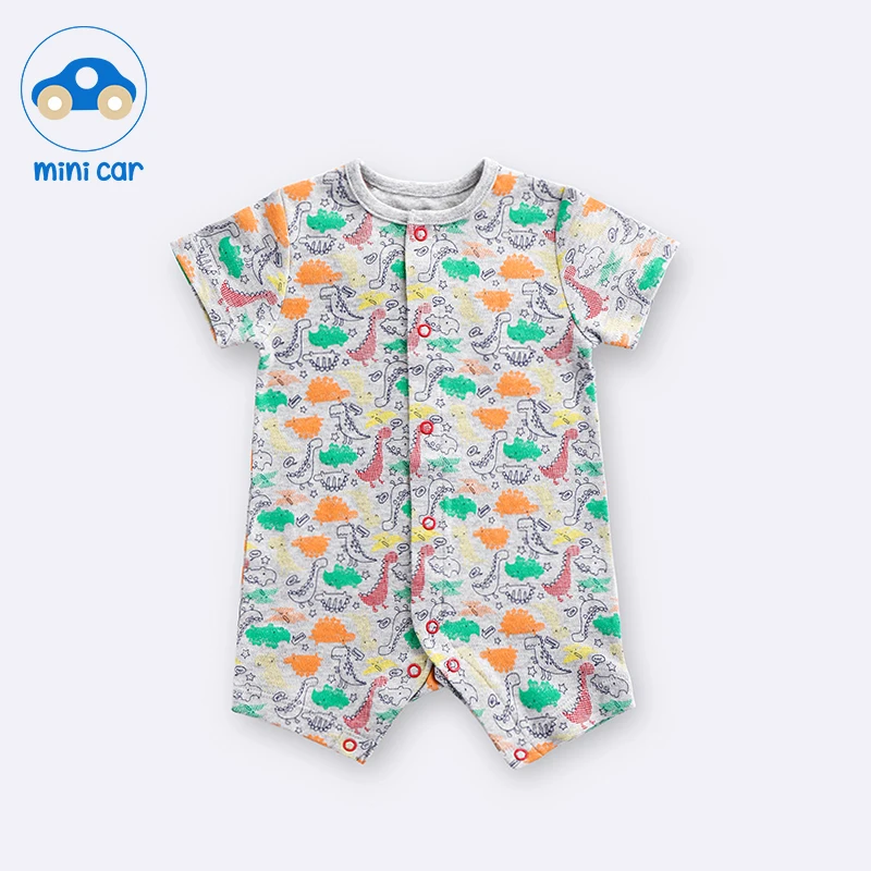 Car children's wear baby short dinosaur bodysuit summer thin hatsuit climbing clothes |