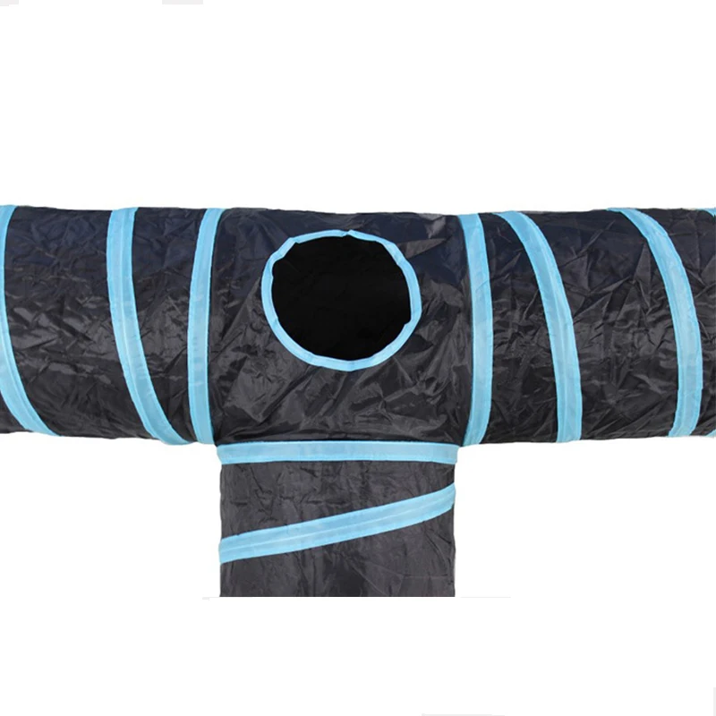 Туннель для кошек с 3 отверстиями туннель домашних животных шариком игрушки