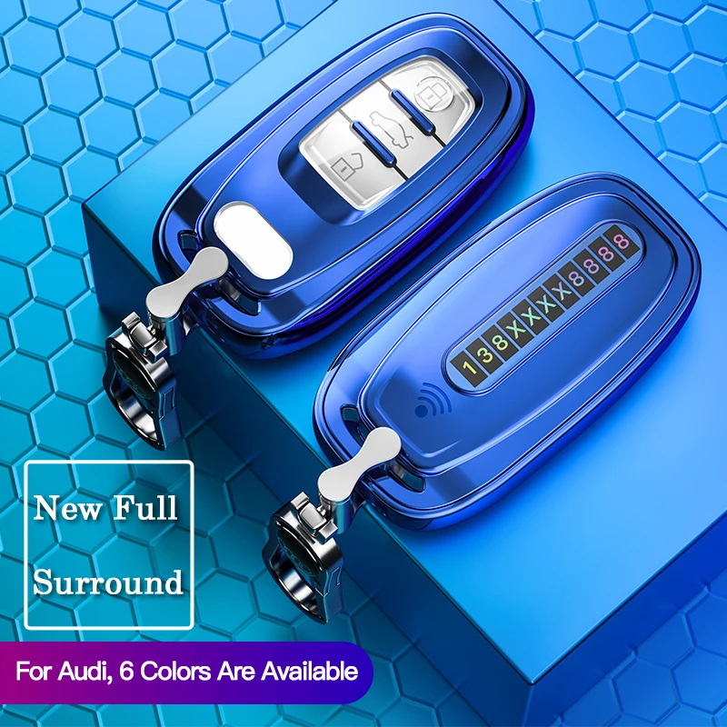 Чехол для автомобильного ключа из ТПУ защитный чехол Audi A1 A3 A4 A5 A6 A7 A8 Quattro Q3 Q5 Q7 2009