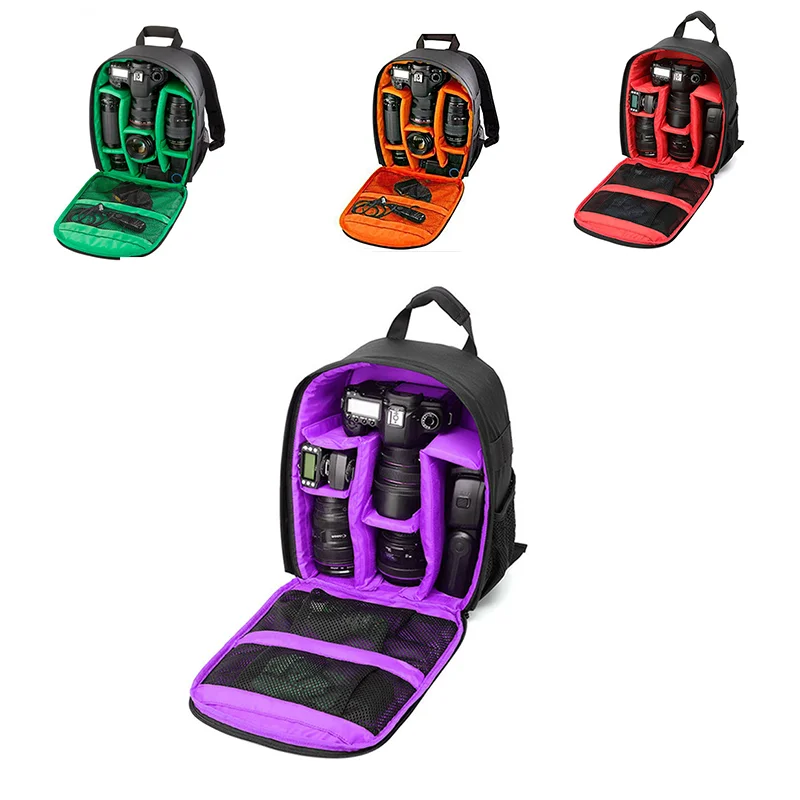 custom waterproof shockproof small bags multi function video photo digital camera shoulders padded backpack bag case for camera free global shipping