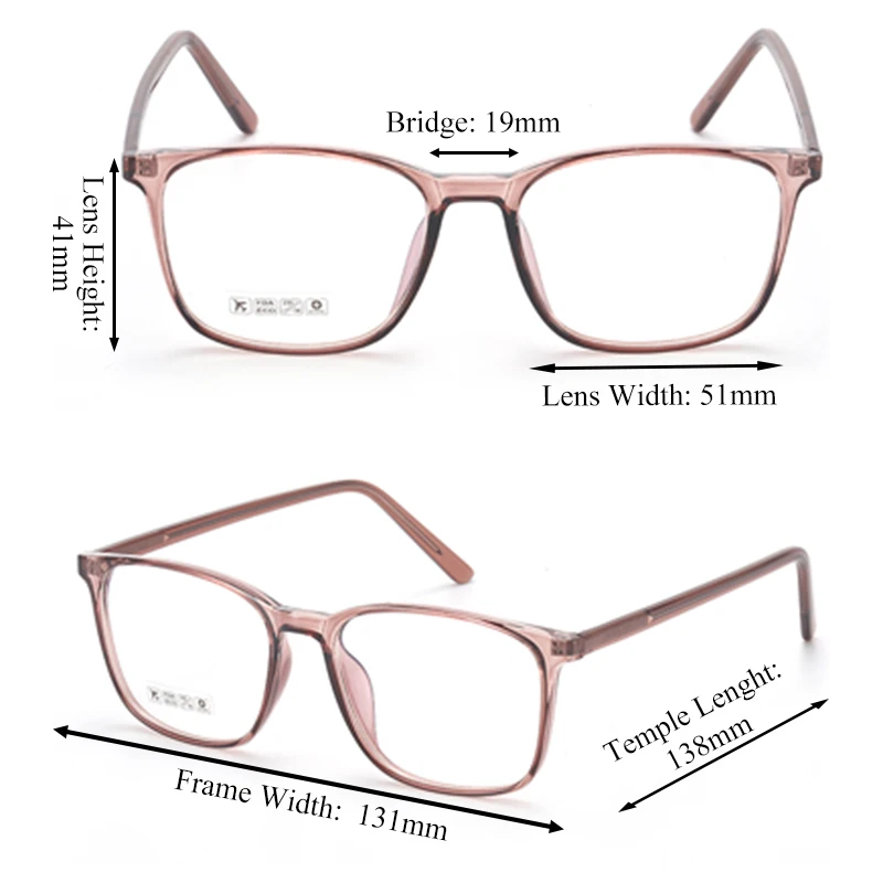 

Chashma Transparent Frame Women Prescription Glasses Eye Glass for Men Optical Glass TR90 Light Weight Spectacles