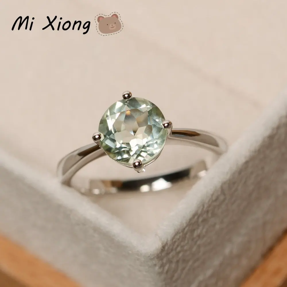 

Набор Колец Mi Xiong из серебра 925 пробы с четырьмя крапанами, круглая серия из 12 цветов с кристаллами, легкое роскошное креативное женское коль...