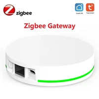tuya zigbee gateway smart hub home automation wired bridge with network cable smart life app control work with alexa google home
