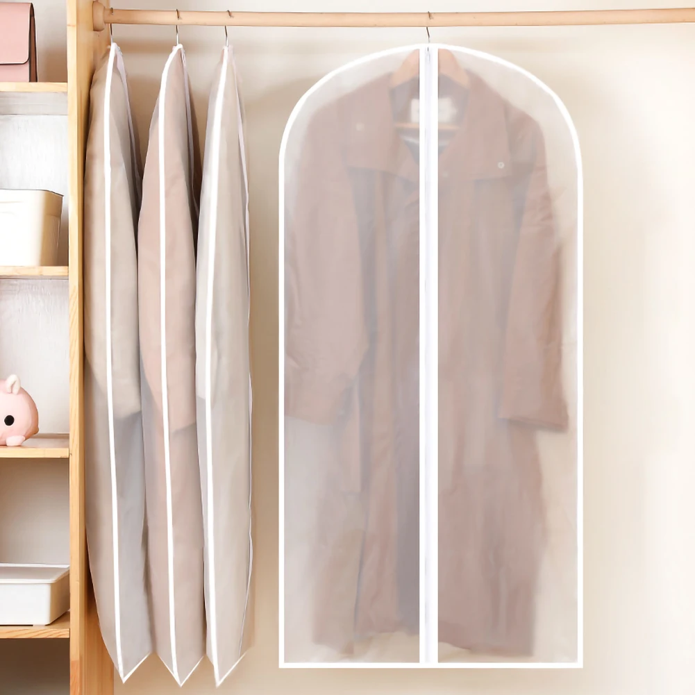 

Clothes Dust Cover Household Coat Transparent Waterproof Suit Cover Storage Hanging Garment Dress Clothes Suit Coat