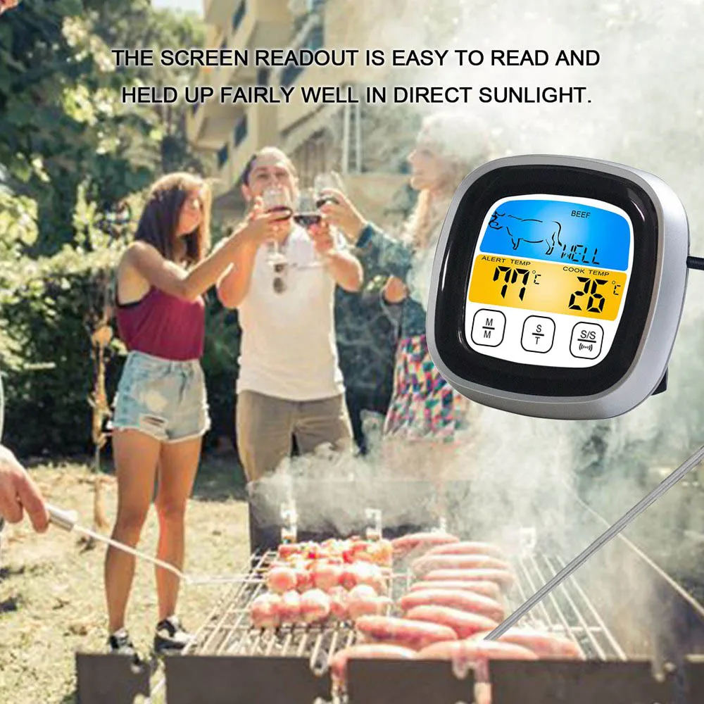 

HOT Digital Meat Kitchen Cooking BBQ Temperature Meter Thermometer Stainless Waterproof Meat Temperature Probe Oven