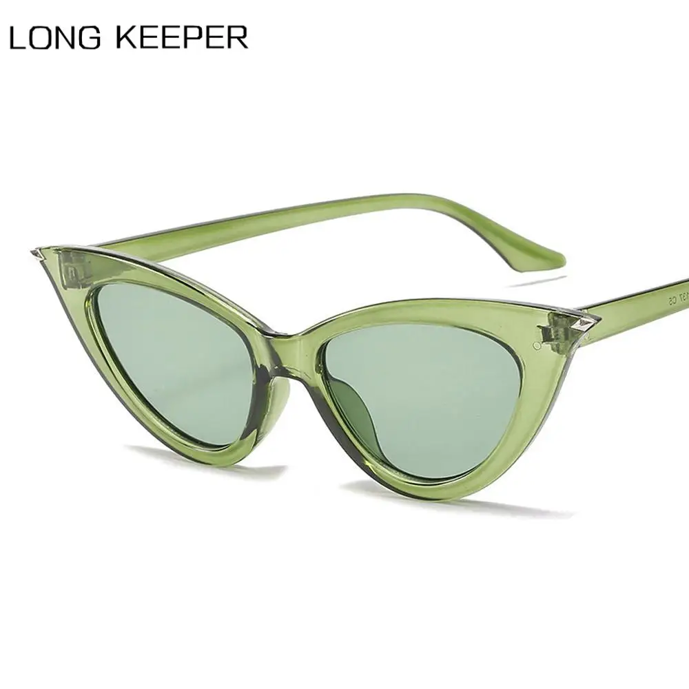 

Солнцезащитные очки «кошачий глаз» для женщин, винтажные маленькие треугольные очки от солнца в стиле ретро, UV400