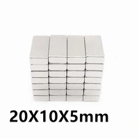 2510pcs rectangular magnet 20x10mm thickness 5mm neodymium block rare earth powerful magnet n35