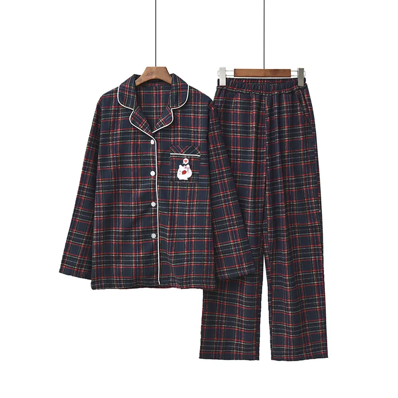 Женский пижамный комплект для сна и отдыха повседневный одежды с длинными