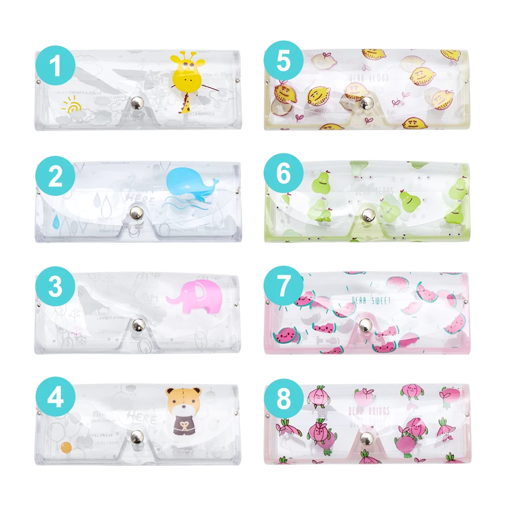 2020 Новинка 1 шт. переносные очки коробки Kawaii из ПВХ коробка милая девочка