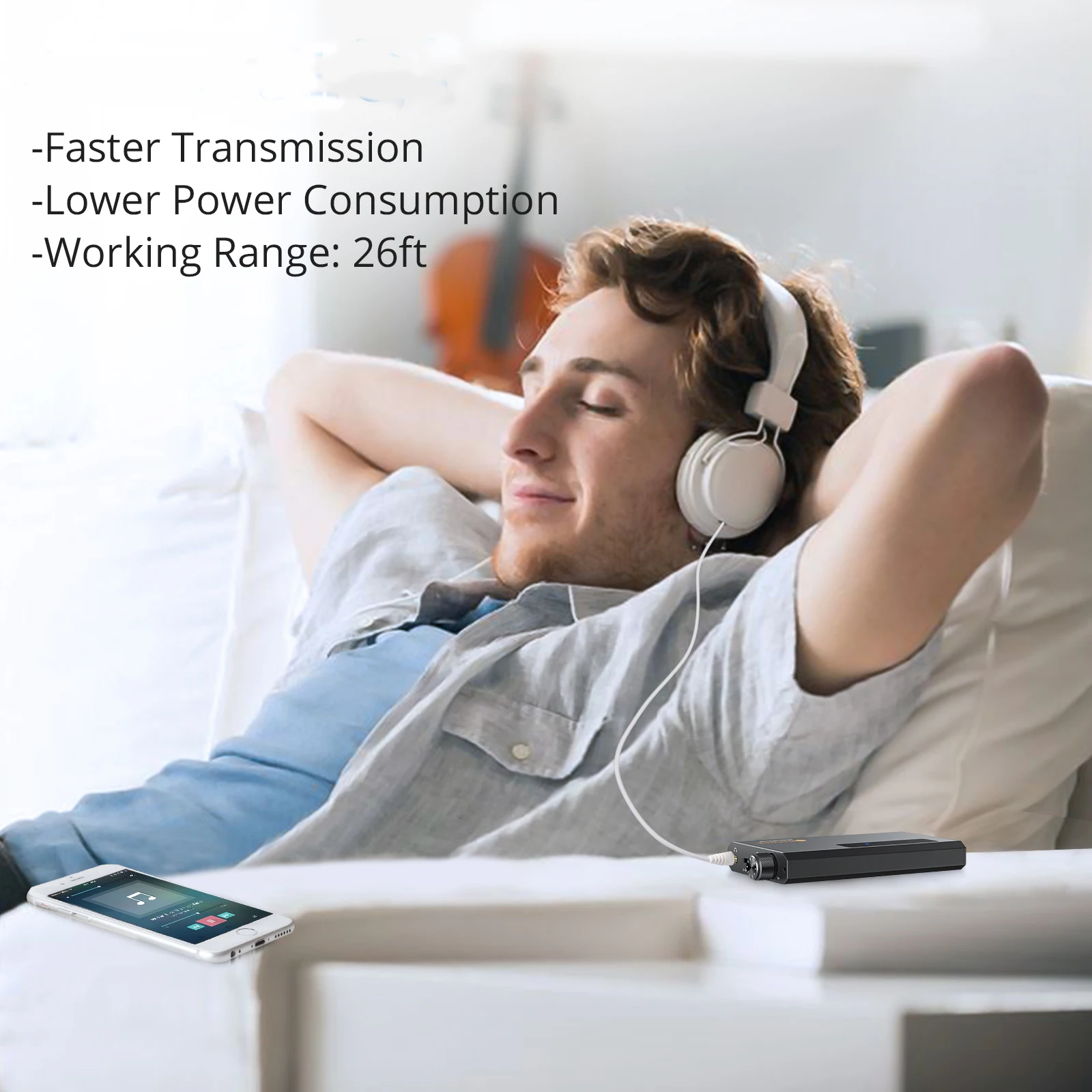 Neoteck 16-150Ω Earphone Amplifier HiFi Headphone Bluetooth-Compatible 5.0 Receiver Portable 3.5mm Audio Amp | Электроника