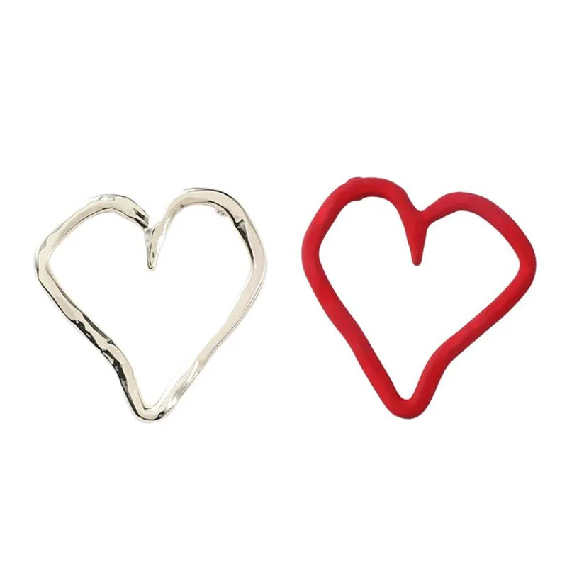 Шикарный стиль полые золотые серьги-гвоздики в форме сердца для женщин модные