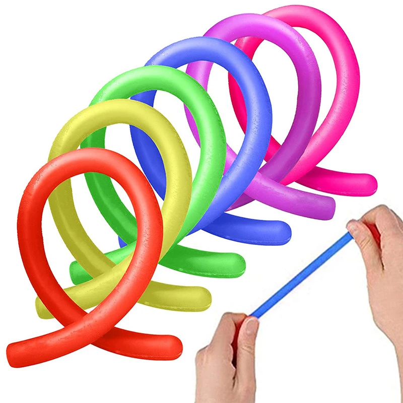 

TPR Squeeze Fidget Fiddle Sensory Toy Children Adults Anti Stress New Colorful Stretchy String Fidget Noodle Autism Anxiety toys