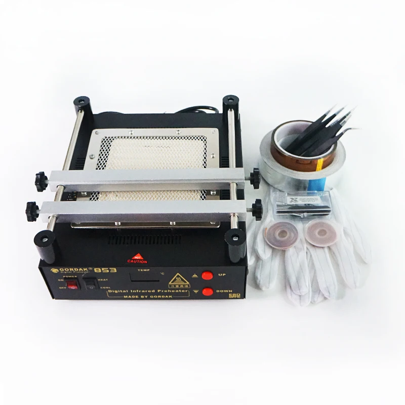 

Gordak 853 BGA rework station preheating soldering station desoldering station ESD tweezers Desoldering wire vacuum suction pen