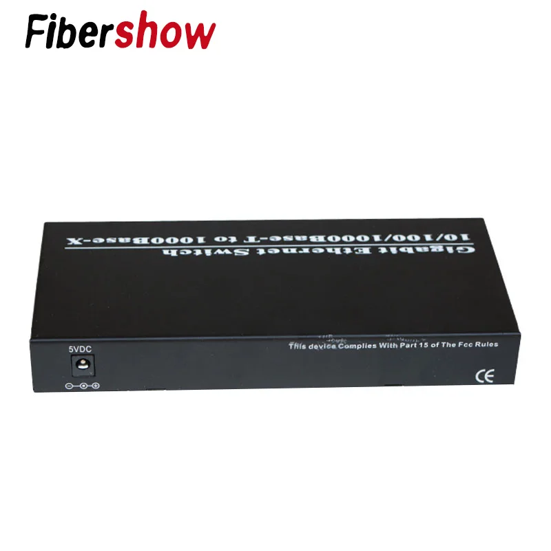 ГБ оптический оптоволоконный коммутатор ethernet волоконно медиаконвертер 2 порта SFP